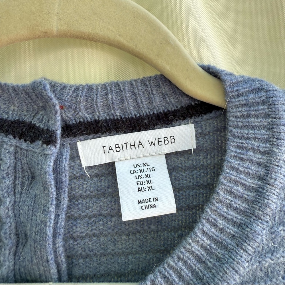 🛍️Tabitha Webb Lambs Wool Ribbed Jumper Pullover Sweater Relaxed Buttons - Picture 4 of 6
